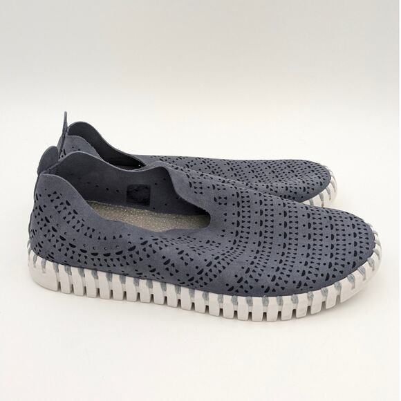 ILSE Jacobsen Tulip 139 Perforated Slip-On Sneaker Women's Blue Size US8 EU38 - Picture 3 of 14